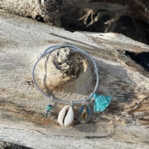 Bracelet "Mes Gris-Gris" - Bleu mer du sud