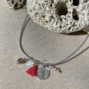 COLLIER "MES GRIS-GRIS" - ROSE BONBON
