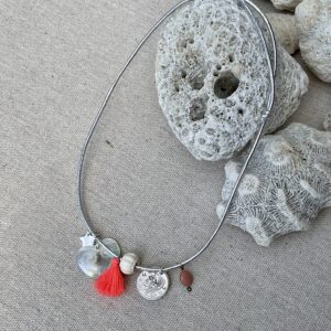 COLLIER "MES GRIS-GRIS" - ROSE FLASHY